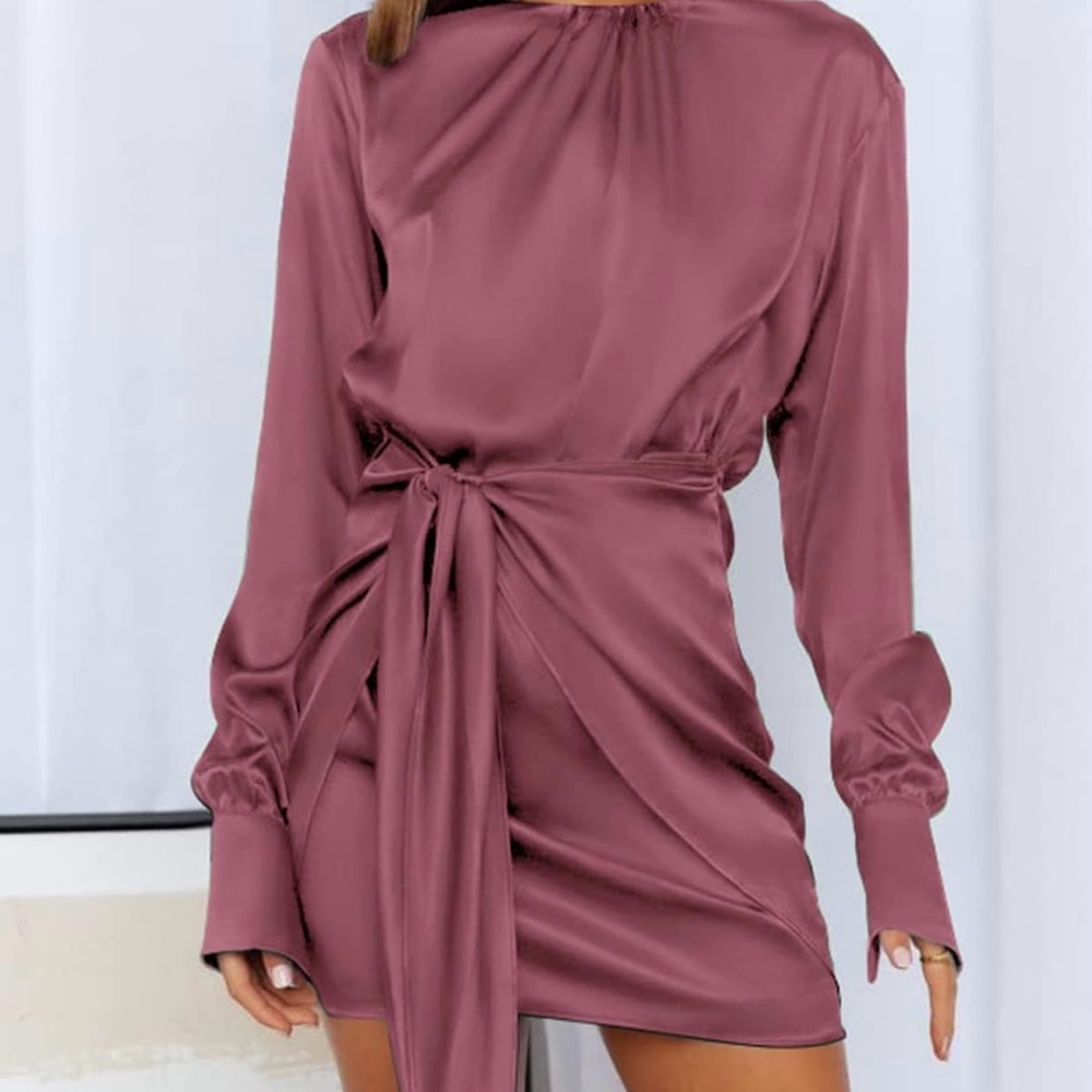 NWT Rose Pink Dress Tie Waist